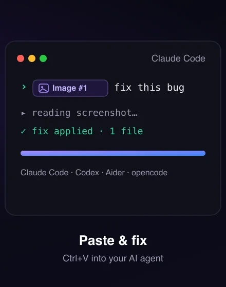 Paste into Claude Code with Ctrl+V and it patches the code